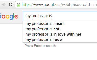 my prof is